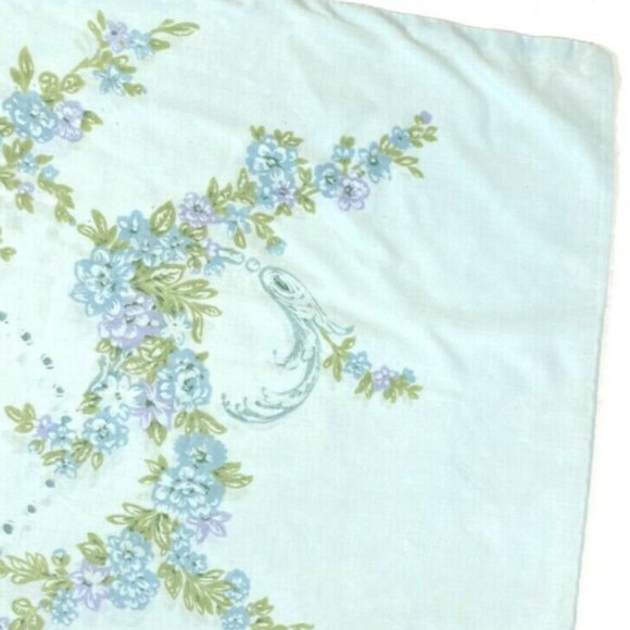 Tastemaker Vintage 1960s Blue King Pillowcase Sham - Picture 4 of 5